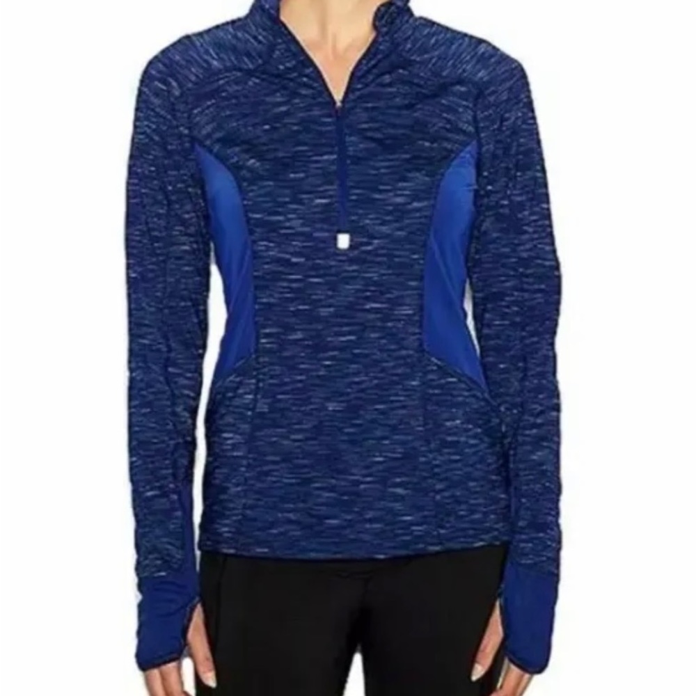 Lucy navy space-dye half zip pull over athletic jacket women’s no size tag